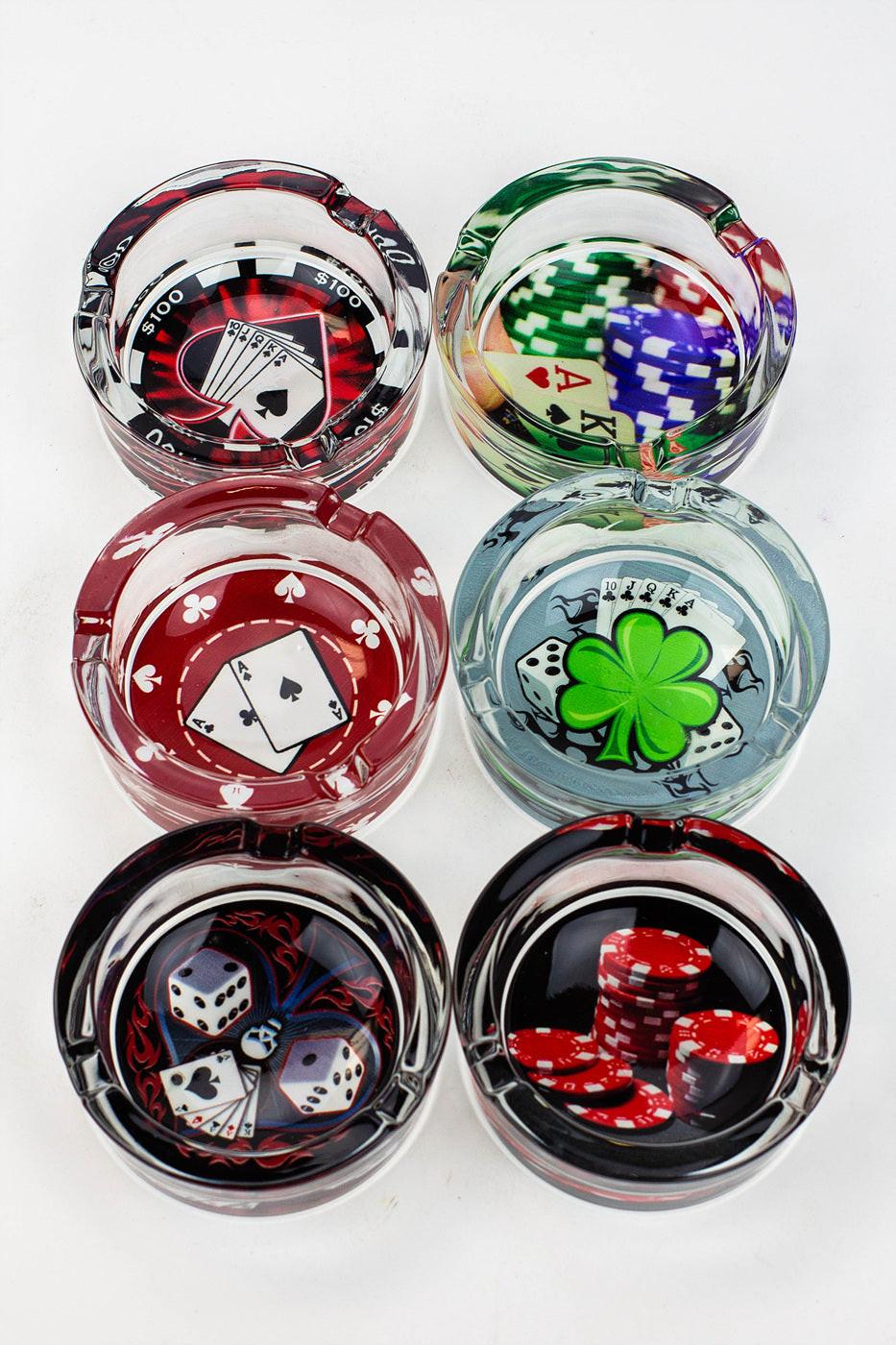 Round glass ashtray Box of 6