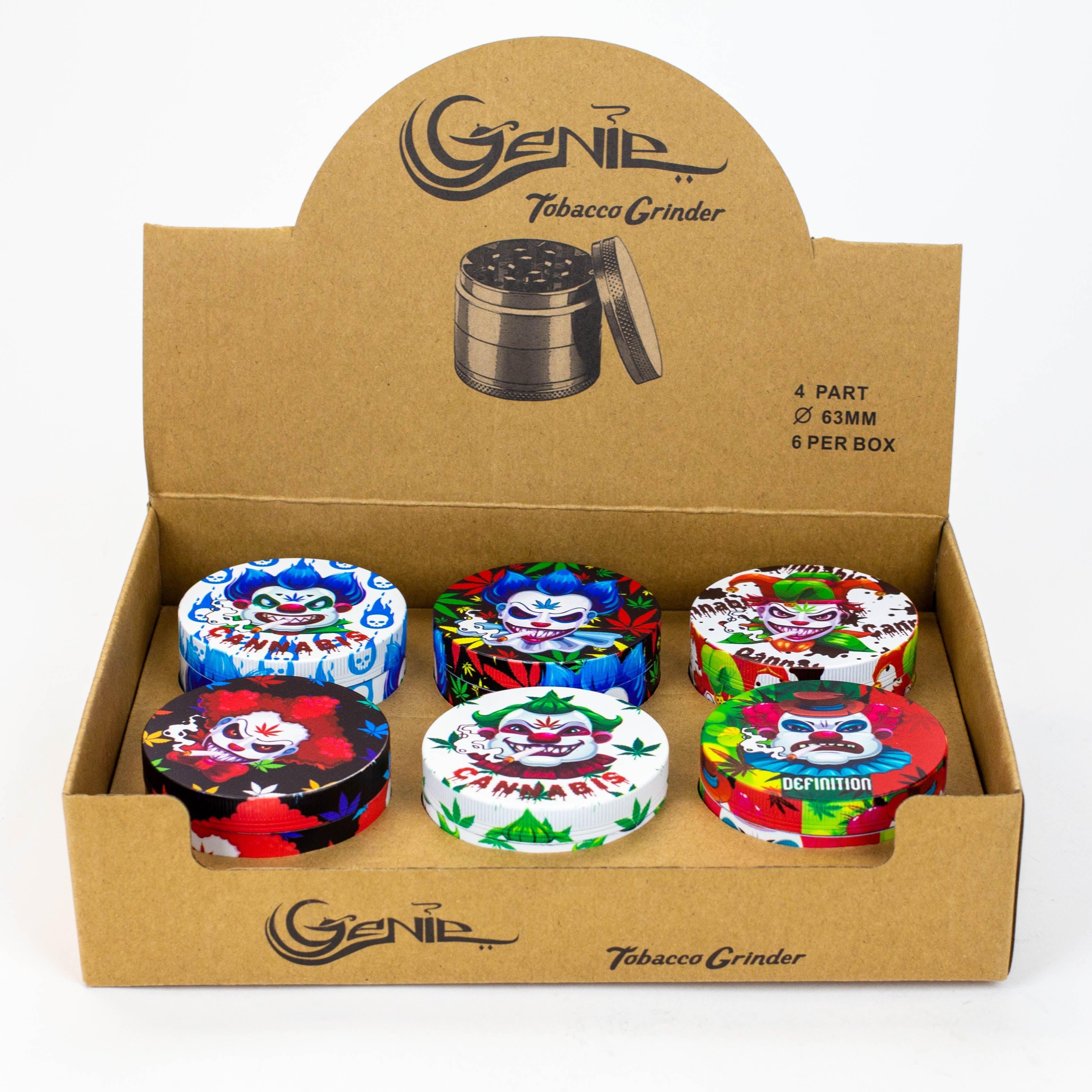GENIE 4 parts 63 mm clown Metal grinder Box of 6