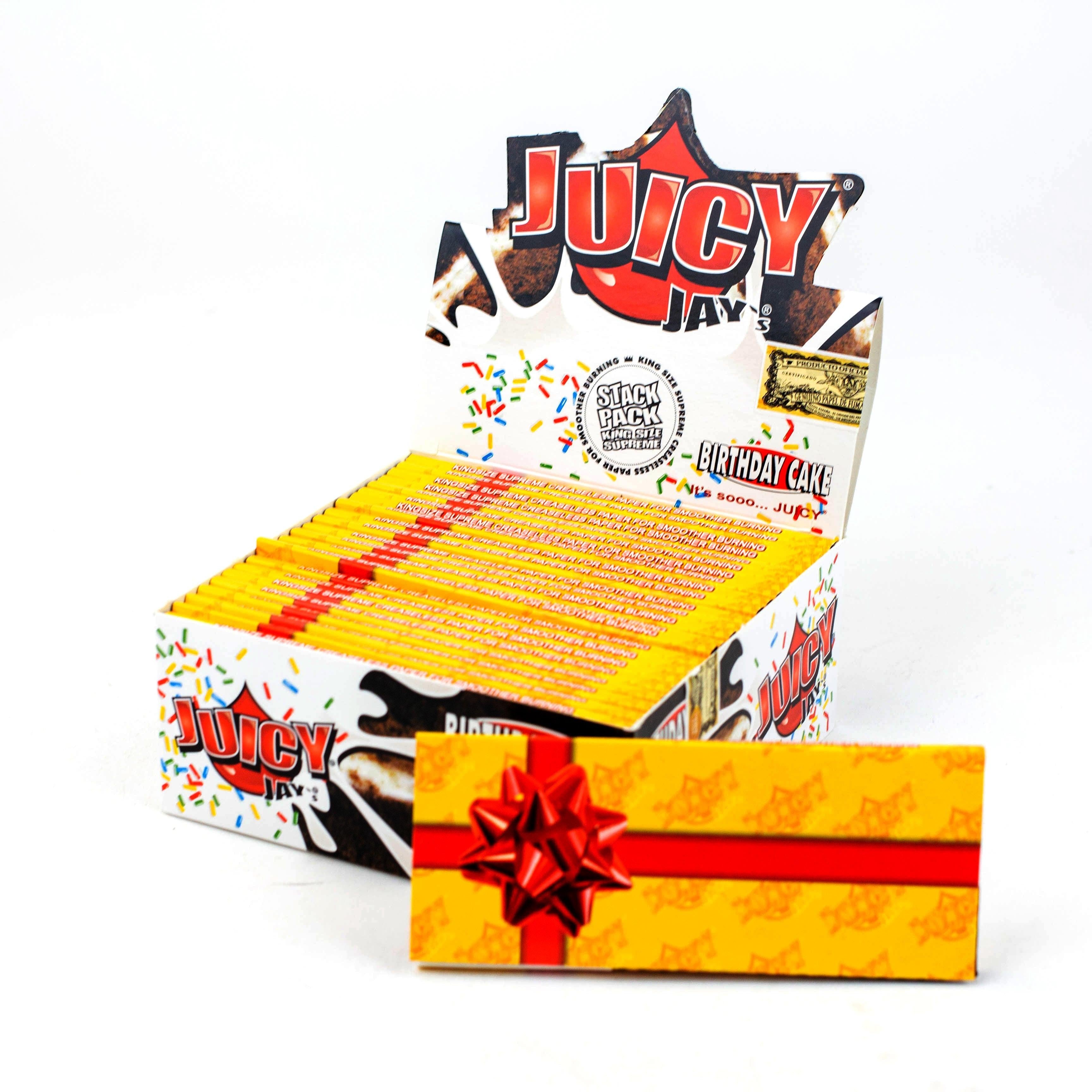 Juicy Jay's Birthday Cake King size Supreme Stack Pack rolling paper Box of 24 Main image