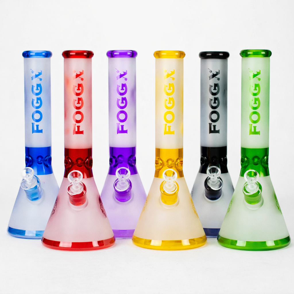 FOGGX | 14" Sandblasted Frosted Big Skull Beaker Water Pipe – 7mm Thick [FT1648ATS] Main image
