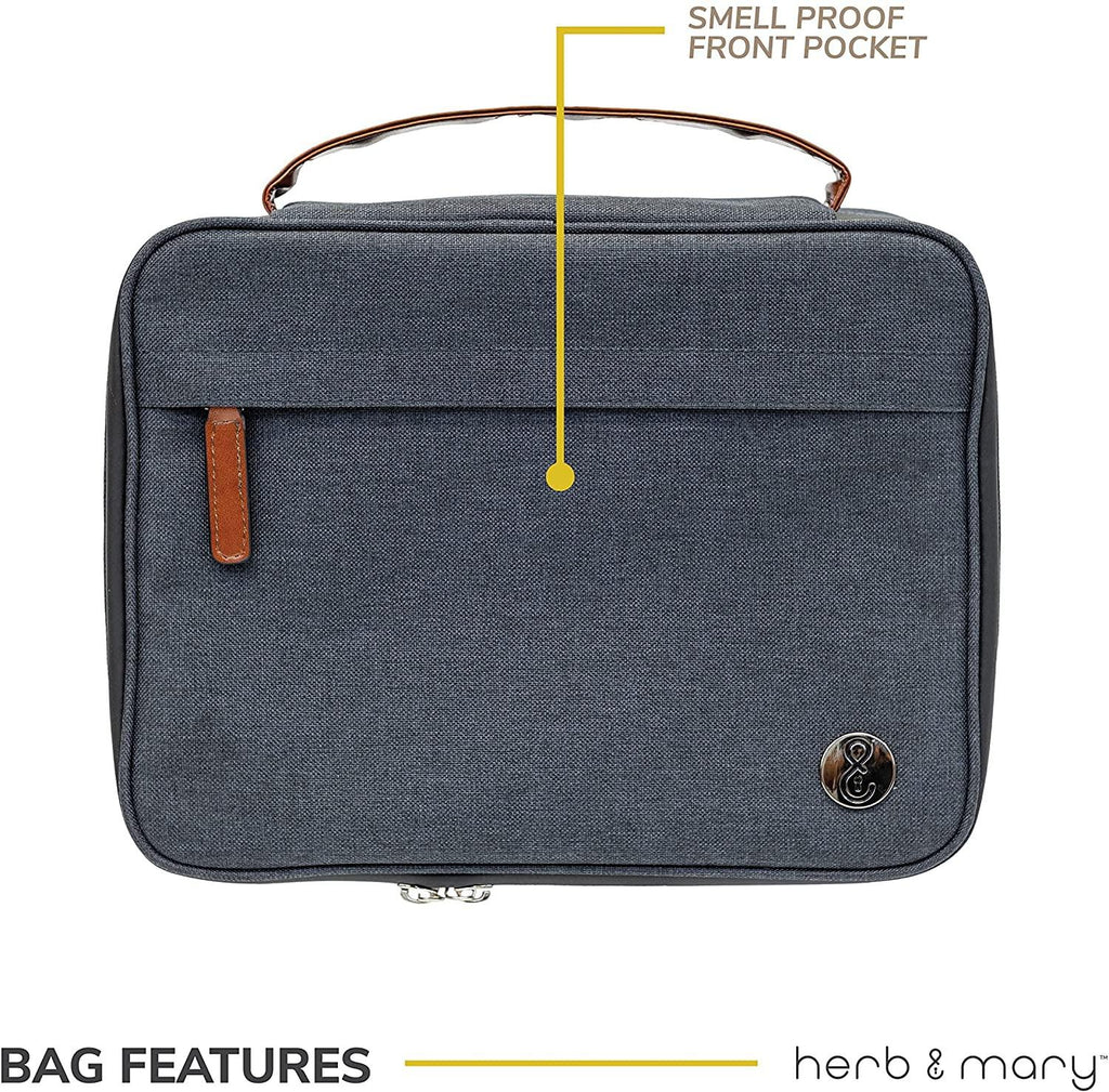 Herb & Mary | Smell Proof Accessories Storage Stash Case w/Integrated Combo Lock (Large)