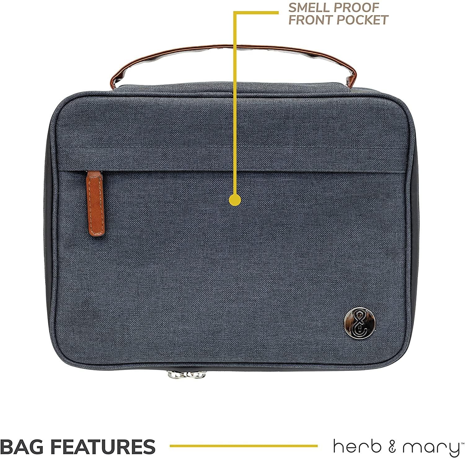 Herb & Mary | Smell Proof Accessories Storage Stash Case w/Integrated Combo Lock (Large)