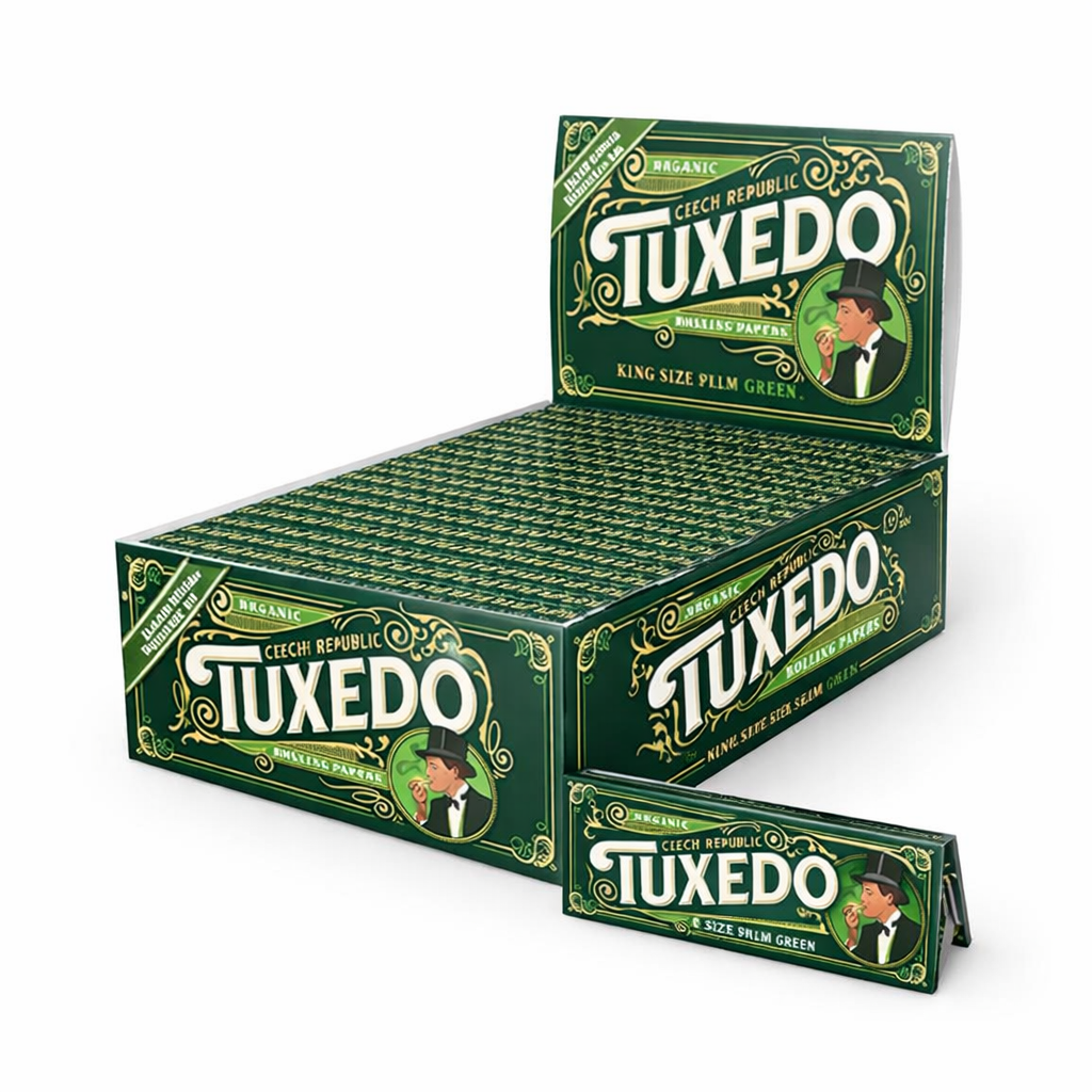 Tuxedo | Organic Hemp Rolling Papers – King Size Slim (Green) Main image