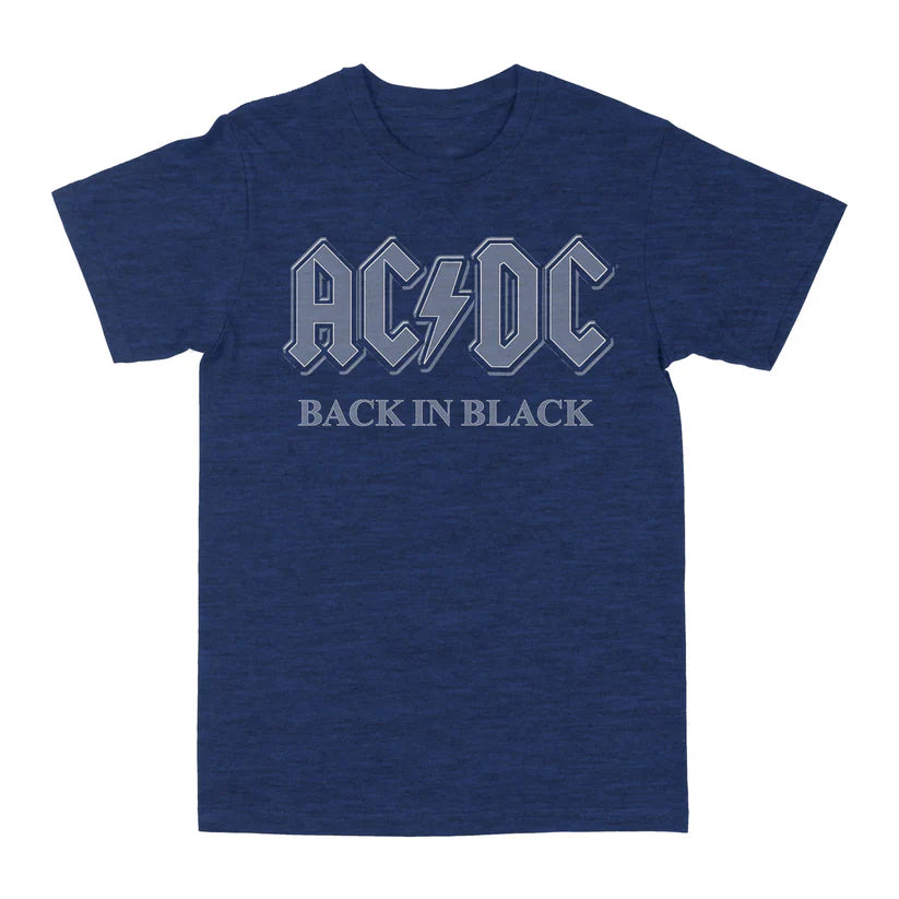 AC/CD | "BACK IN BLACK" Unisex's T-Shirt Heather Navy- Officially Licensed Main image