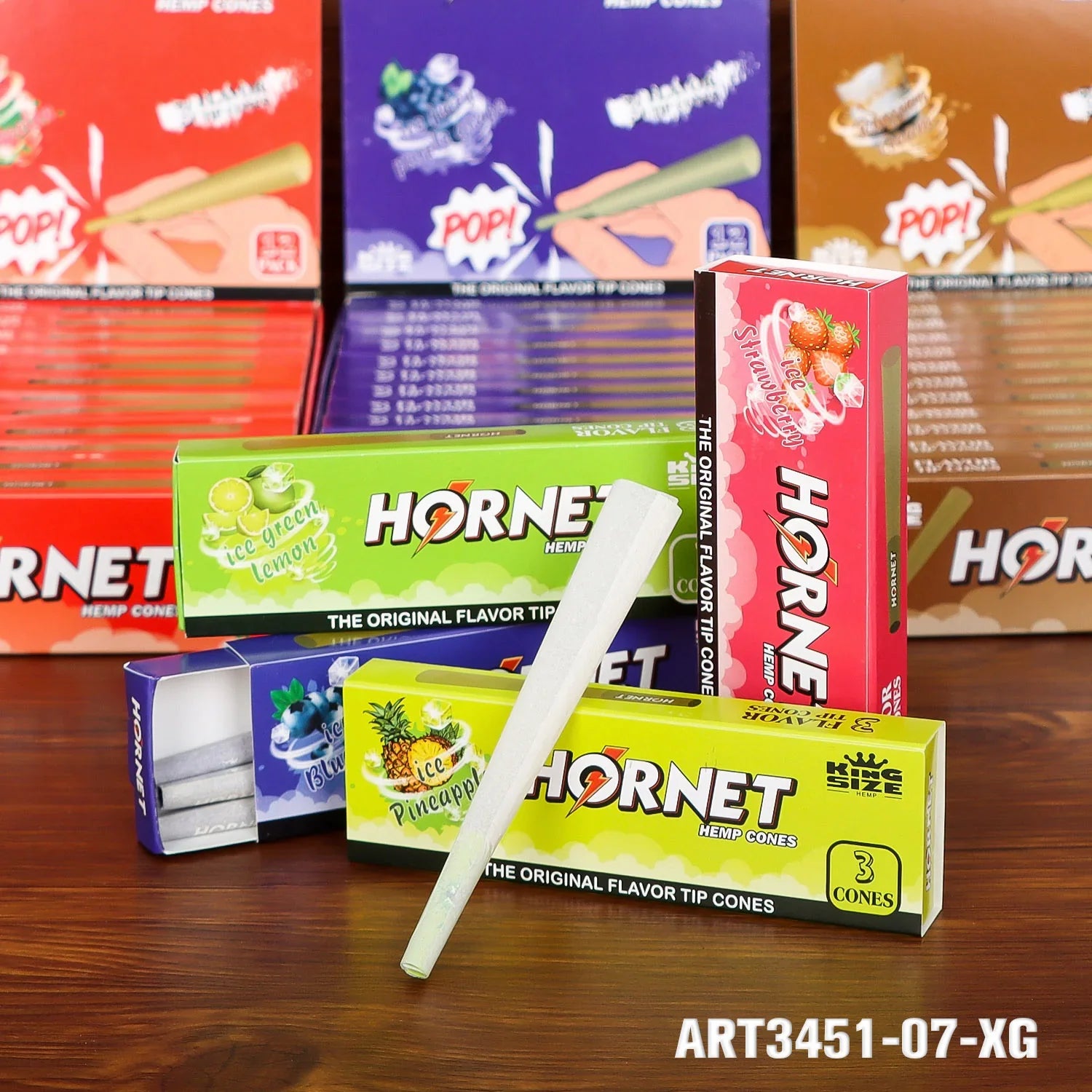 Hornet | King size (110mm) Flavor flavor Burst beads tip cones Box of 12 Main image