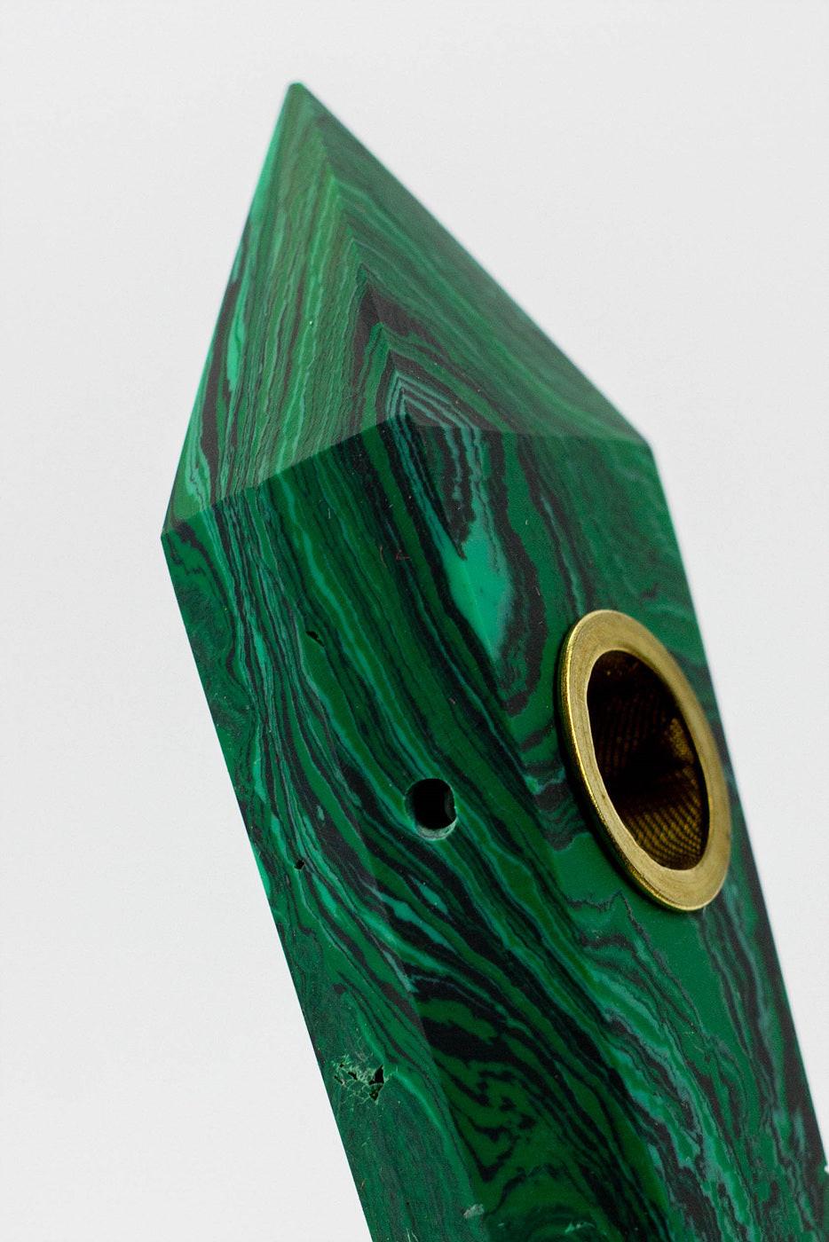 Acid Secs - Crystal Stone Smoking Pipe with choke hole