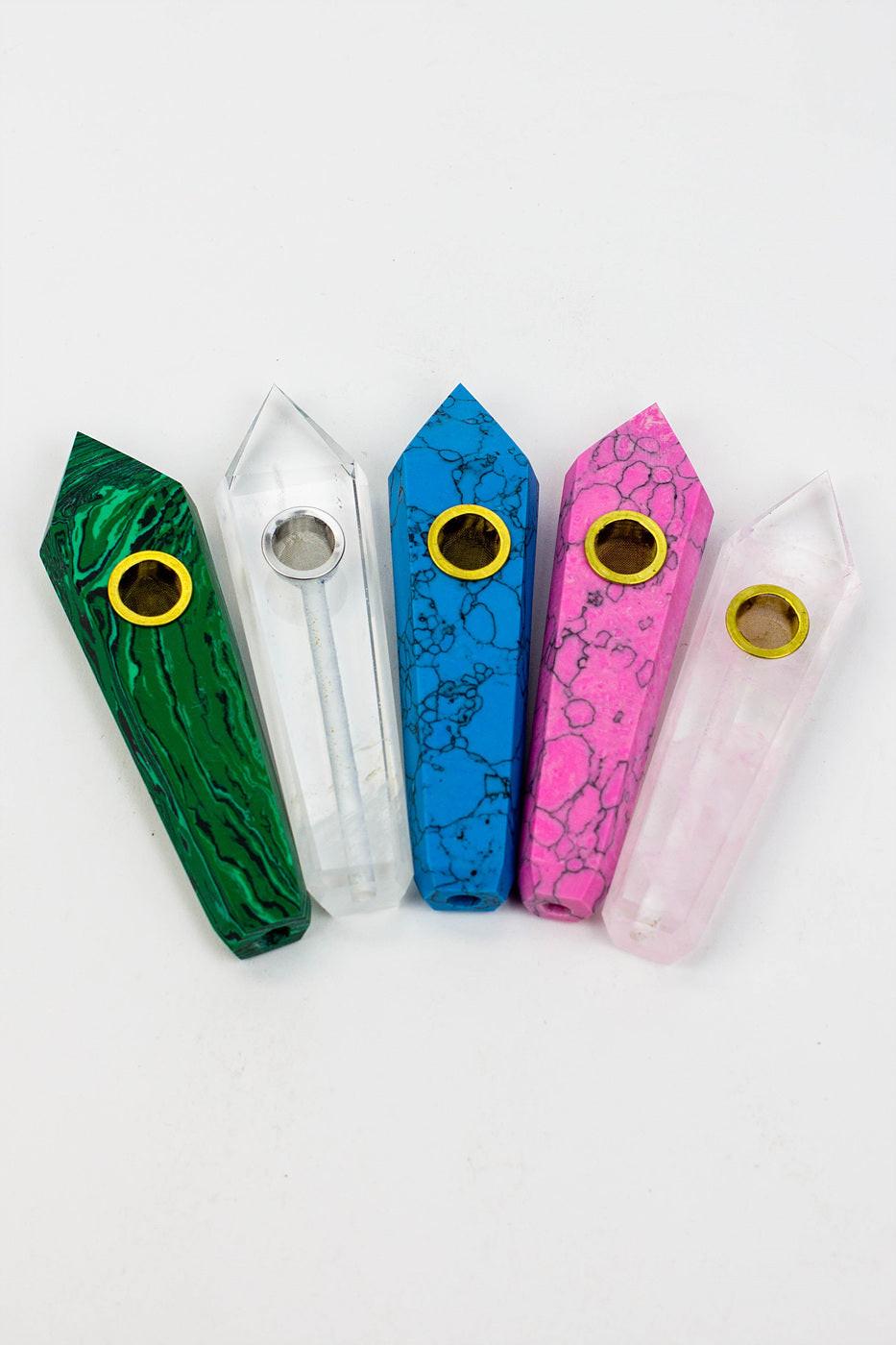Acid Secs - Crystal Stone Smoking Pipe without choke hole Main image