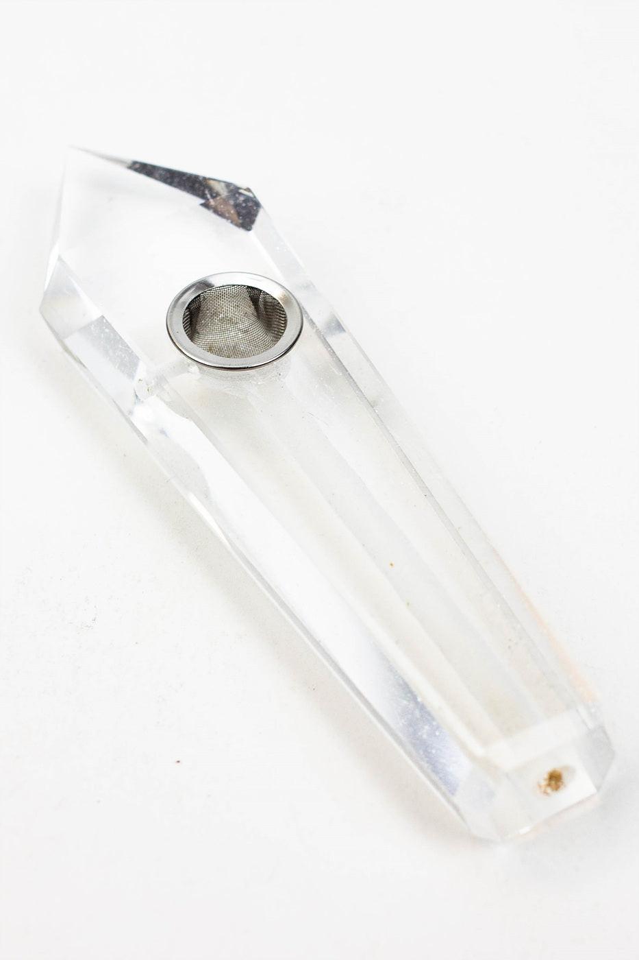 Acid Secs - Crystal Stone Smoking Pipe with choke hole