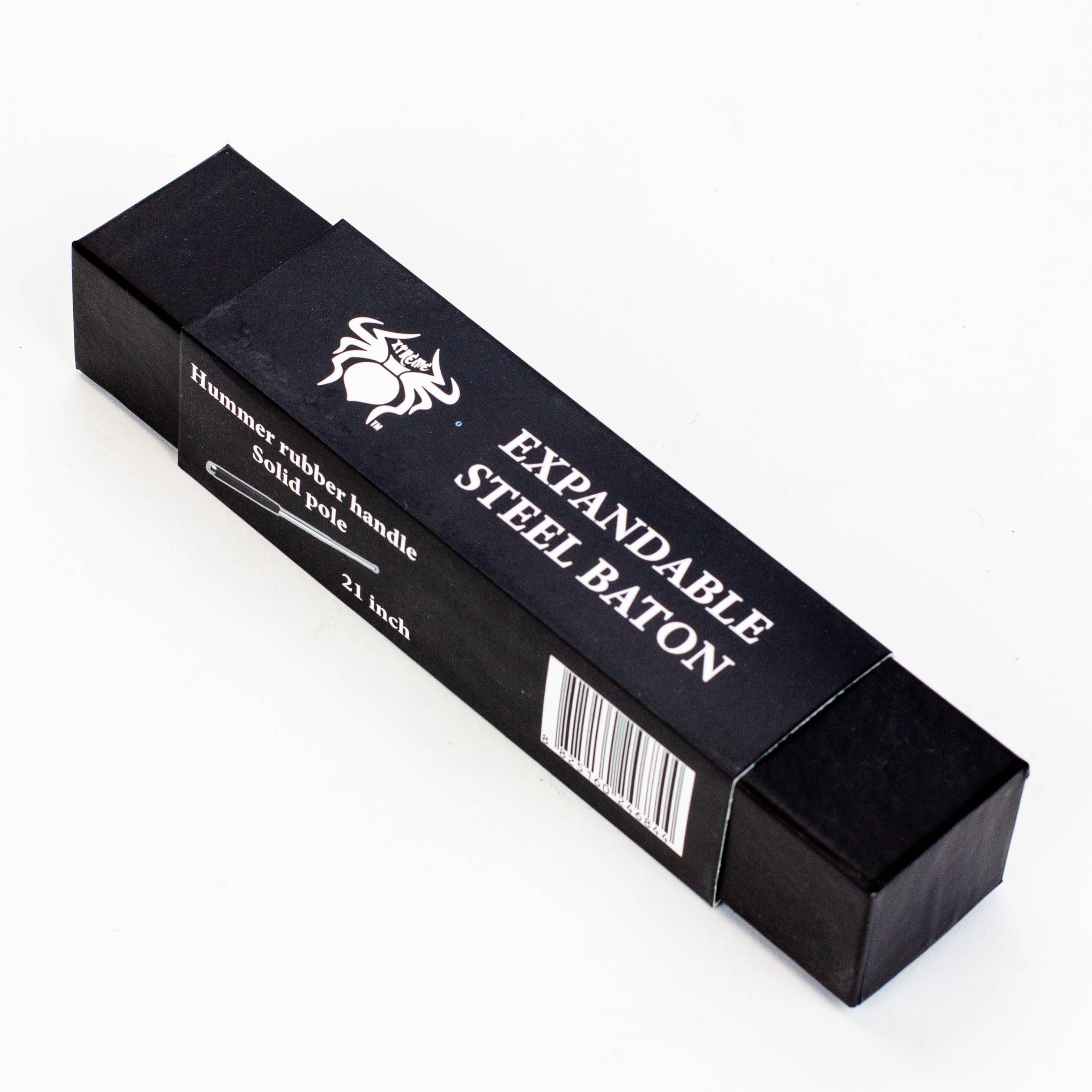 XTREME- Expandable Steel Baton / Hummer Rubber Handle / Solid Pole