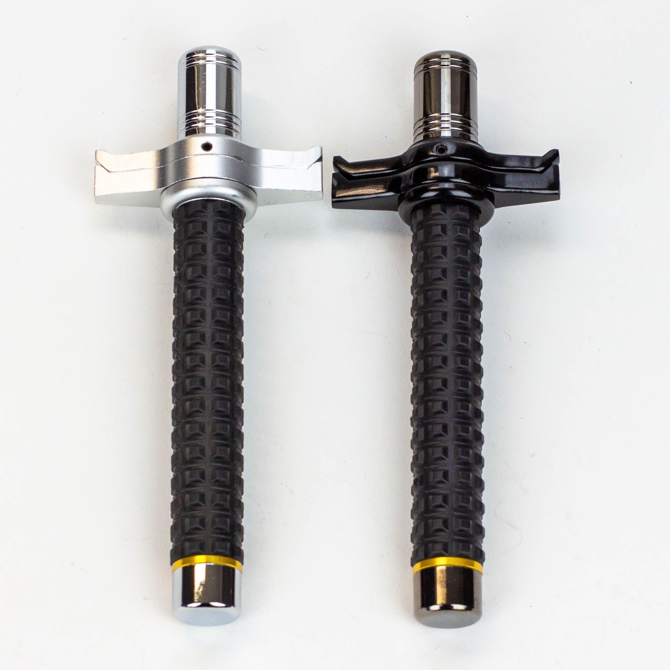 XTREME- Expandable Steel Baton with Guard / Hummer Rubber Handle / Solid Pole