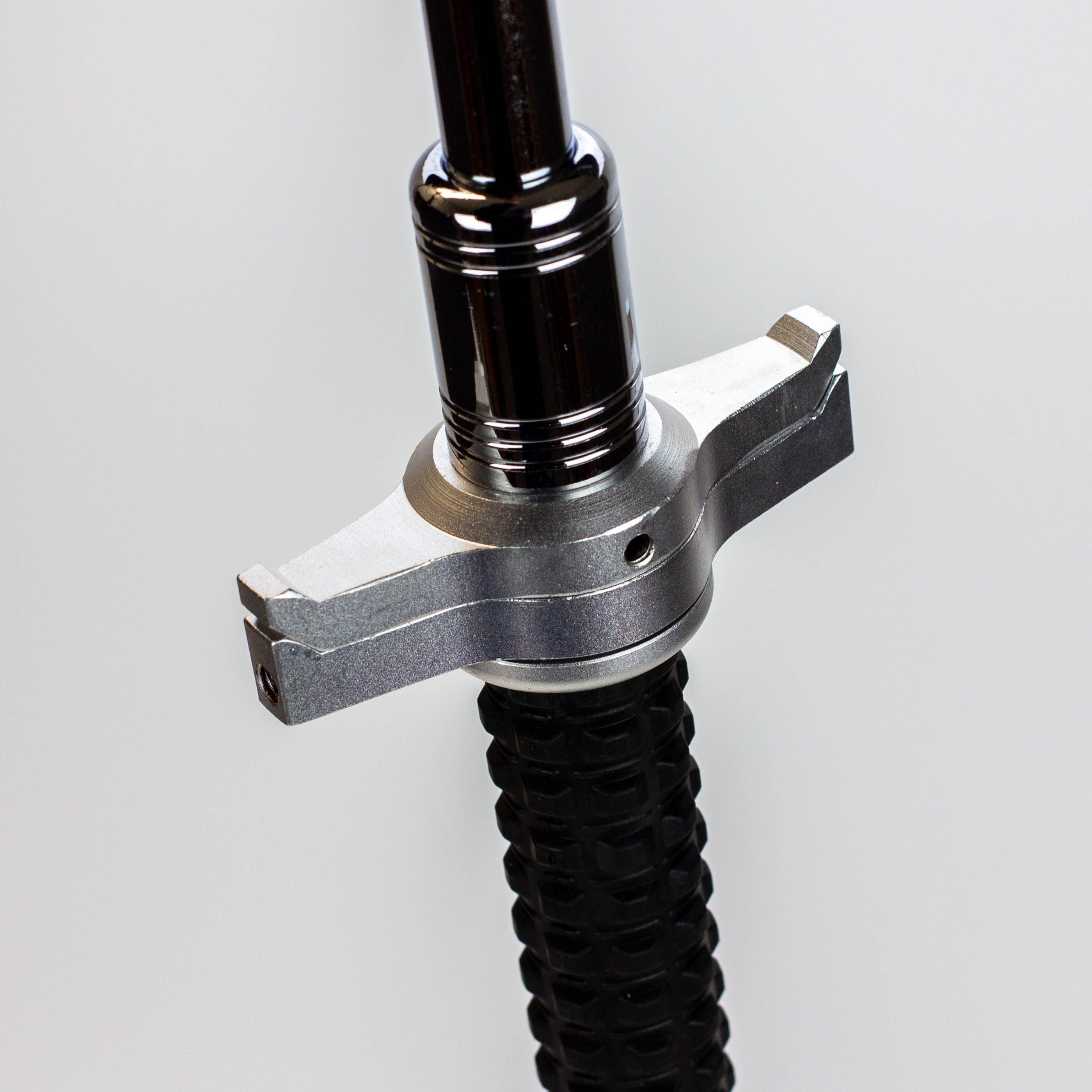 XTREME- Expandable Steel Baton with Guard / Hummer Rubber Handle / Solid Pole