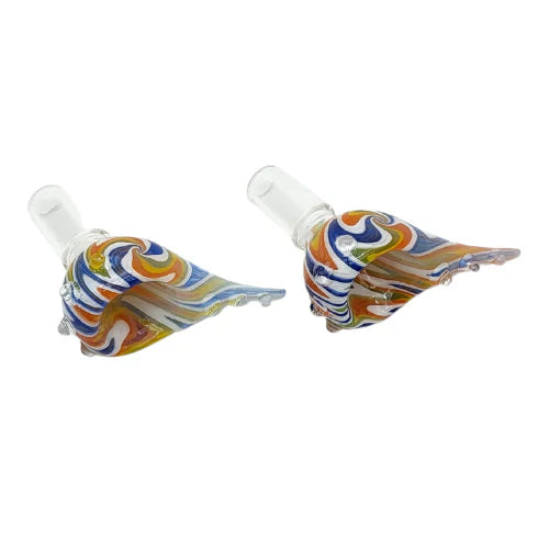 14mm Wig Wag Bong Bowl w/ handle – Assorted [BB06] / 1 pcs