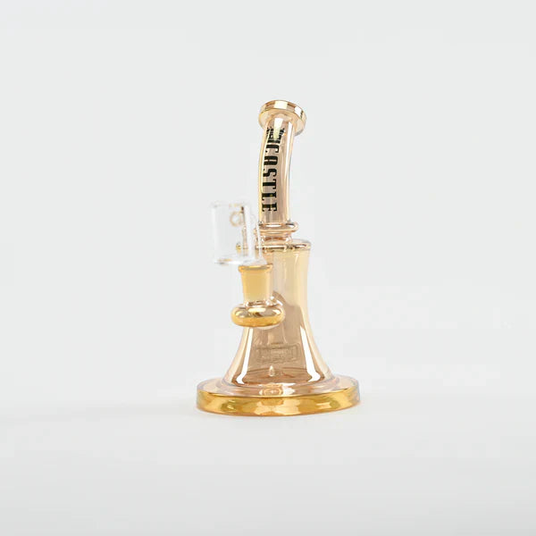Castle Glassworks | 8.5" Bell Dab Rig – 7mm Thick Electroplated Glass (14mm Female) Main image