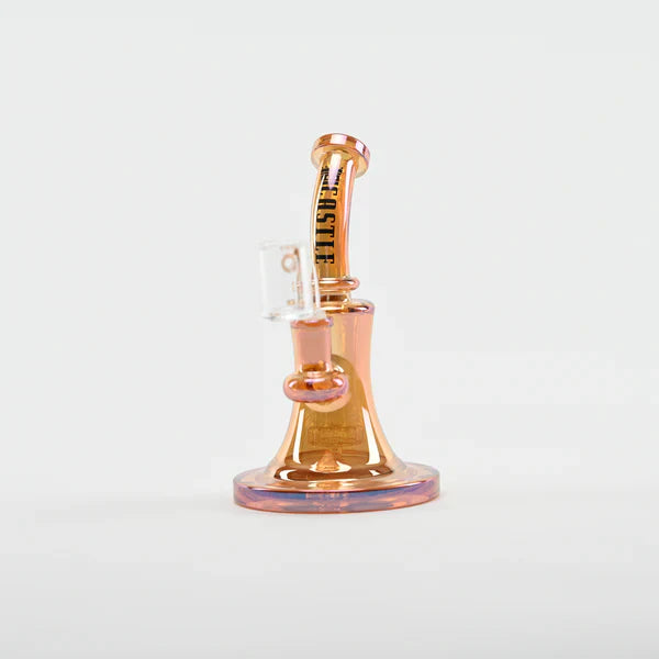 Castle Glassworks | 8.5" Bell Dab Rig – 7mm Thick Electroplated Glass (14mm Female)