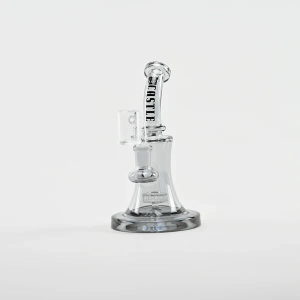 Castle Glassworks | 8.5" Bell Dab Rig – 7mm Thick Electroplated Glass (14mm Female)
