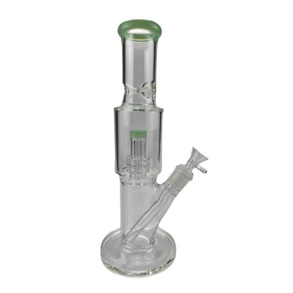 12″ Straight Tube Glass Bong Tire Percolator with Inline Ash Catcher (C2245)