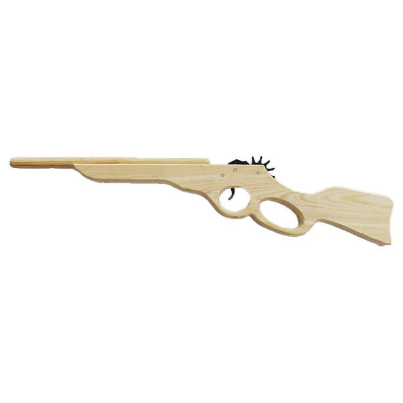 Wood Gun Rifle made with pine natural wooden decoration, hand crafted [CD-4521]