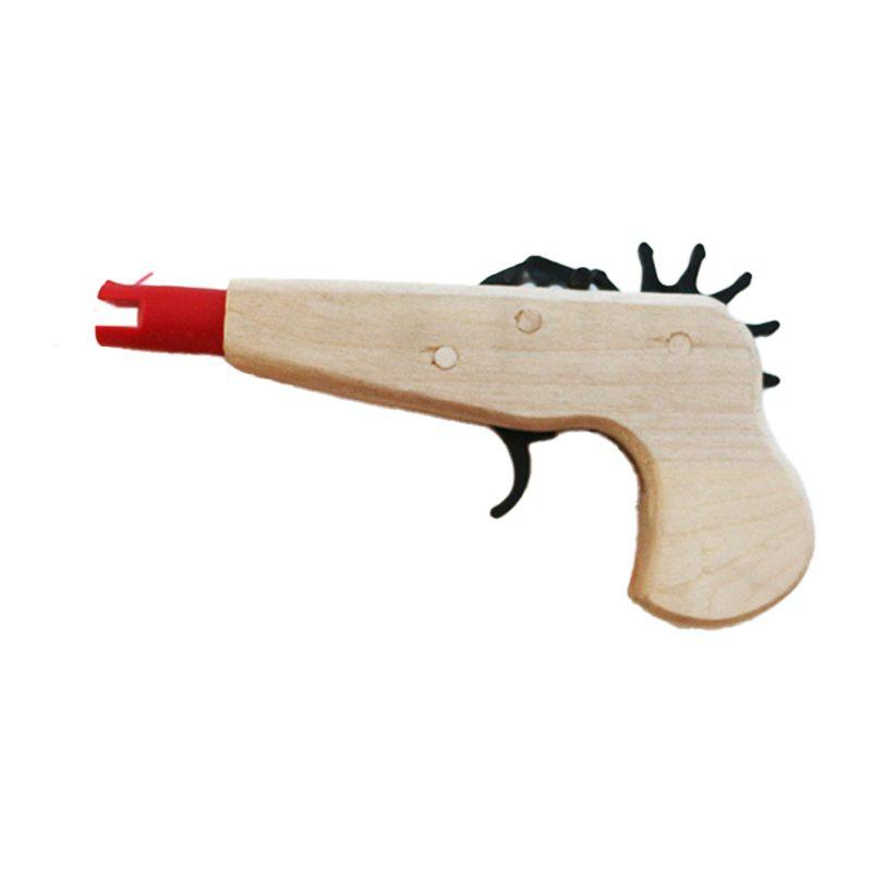 Wood rubber band gun wooden decoration, hand crafted [CD-4522] Main image