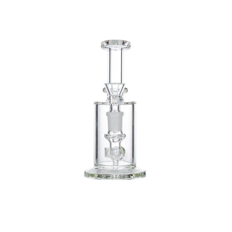 7″ Clear Glass Bong with water diffuser [C1041]