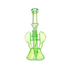 11″ Slim Green Recycler Glass Bong [C8033]