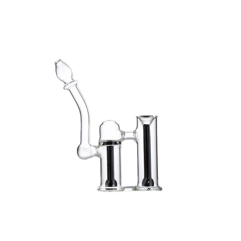 6″ Clyde Bubbler – Dual Chamber Glass Bong  [DCK-018]