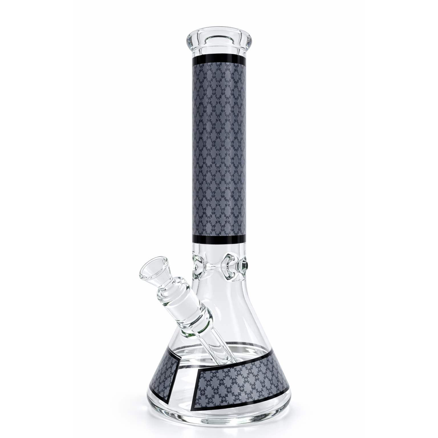 Infyniti | 14" Prisim Print beaker 7 mm glass bong [GP1800GRY] Main image