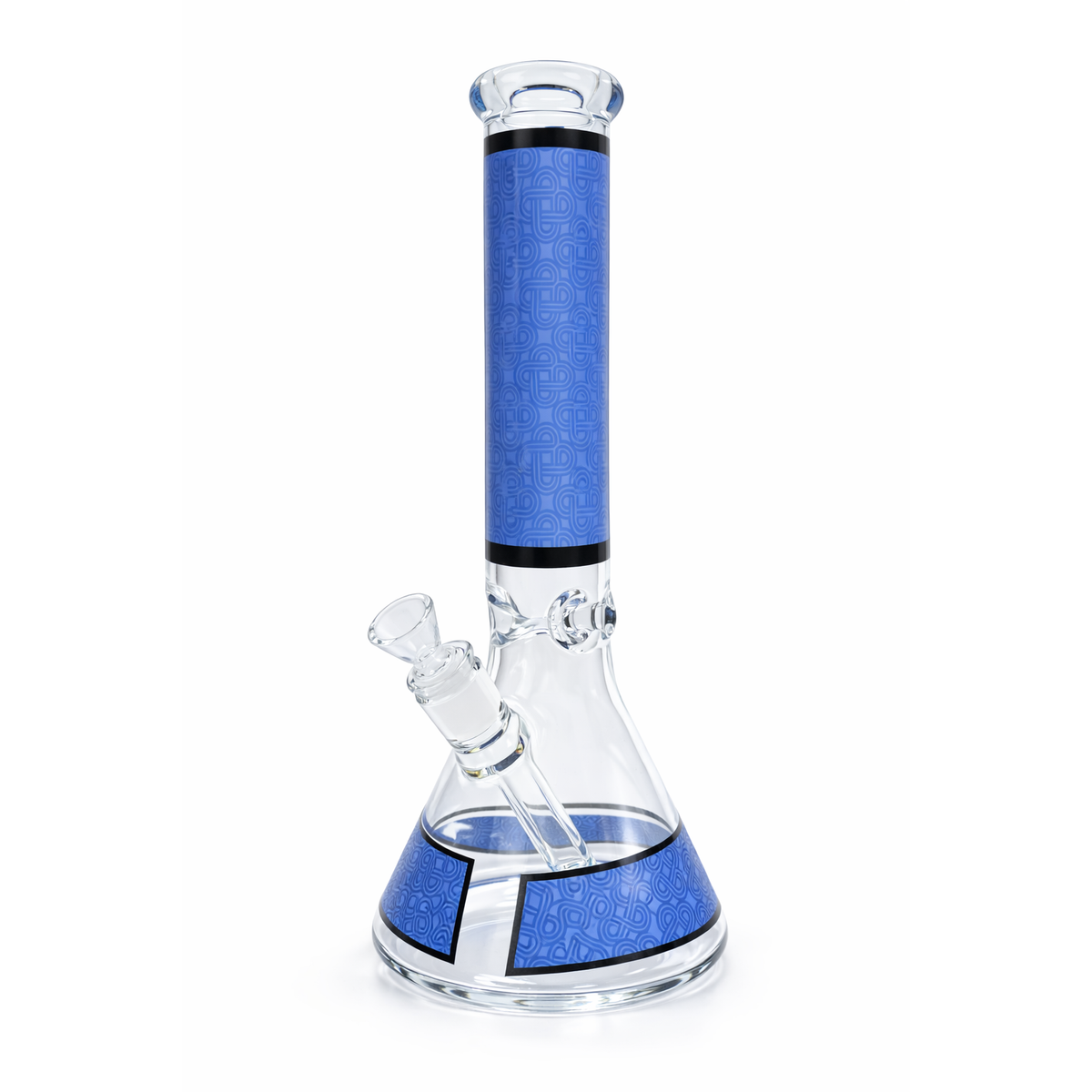 Infyniti | 14" Knot Print beaker 7 mm glass bong [GP1798BLU] Main image