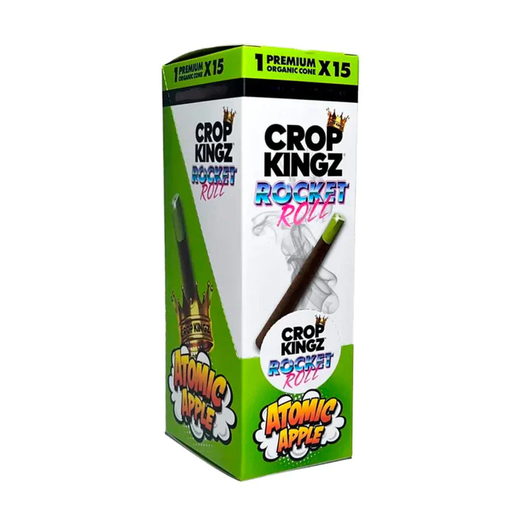 Crop Kingz | Rocket Rolls – Pre-Rolled Hemp Cones with Edible Candy Tip (15 Packs / Box).