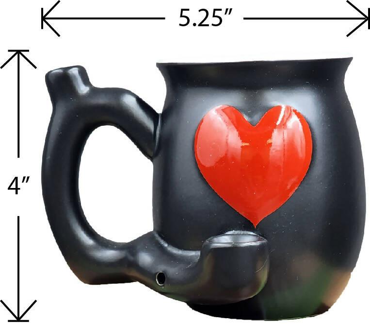 embossed red heart mug - white inside Secondary image