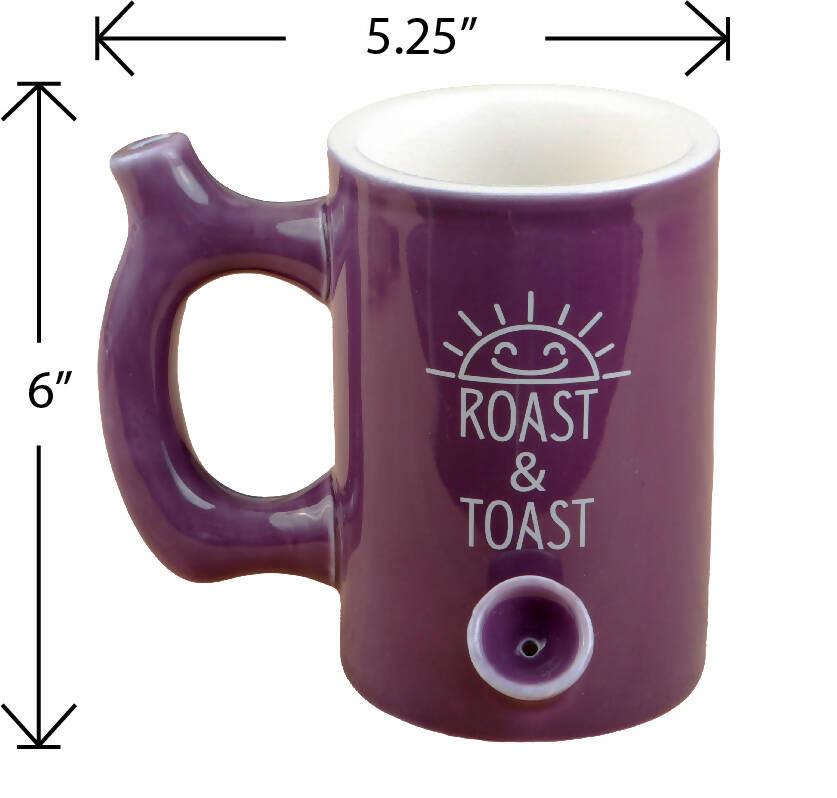 ROAST & TOAST PIPE MUG - PLUM COLOR WITH WHITE PRINT Secondary image