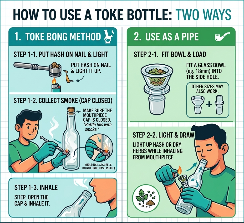 BT Buddy Glass Toke  Bottle
