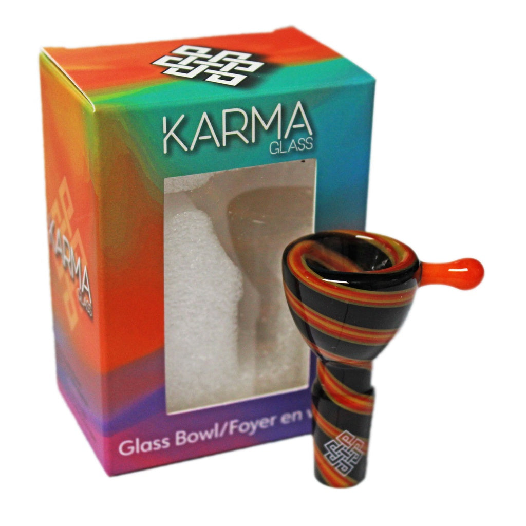 Karma | 14mm Reversal Ground Joint Glass Bowl  (Rainbow)