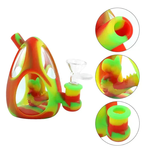 Gotoke | 4.4" YOSHI EGG SILICONE GLASS BUBBLER n Secondary image