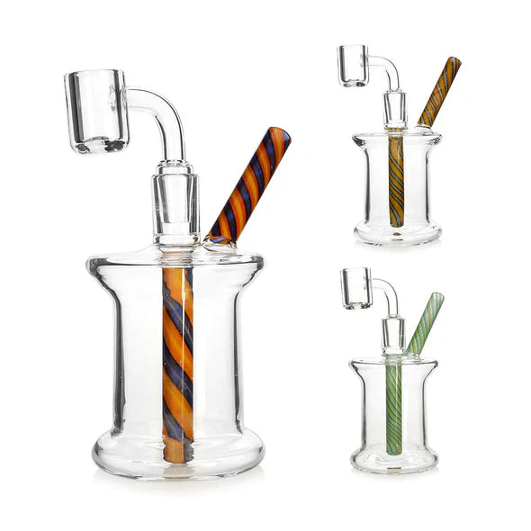 5.5" Mini Dab Rig with 14mm Quartz Banger – Compact, Colorful & High-Performance