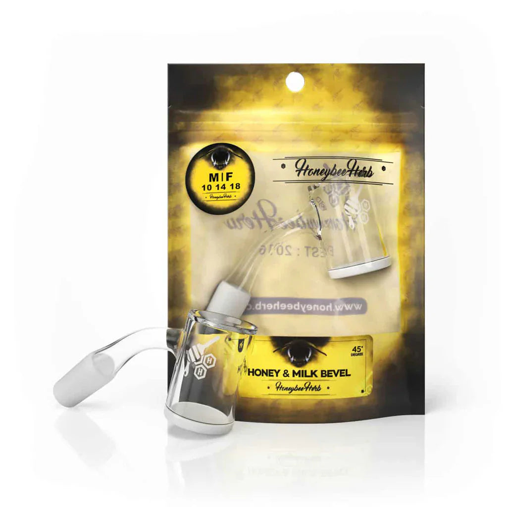 Honeybee Herb - HONEY & MILK BEVEL QUARTZ BANGER - 45° DEGREE | YL Secondary image