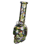 8″ Skull Printing Glass Bong [JBLX-11-3]