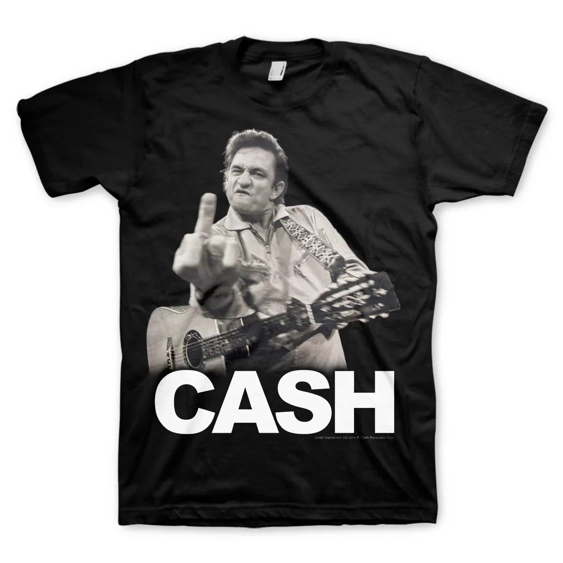 Johnny Cash | "The Finger" Men's  T-Shirt Black - Officially Licensed Main image
