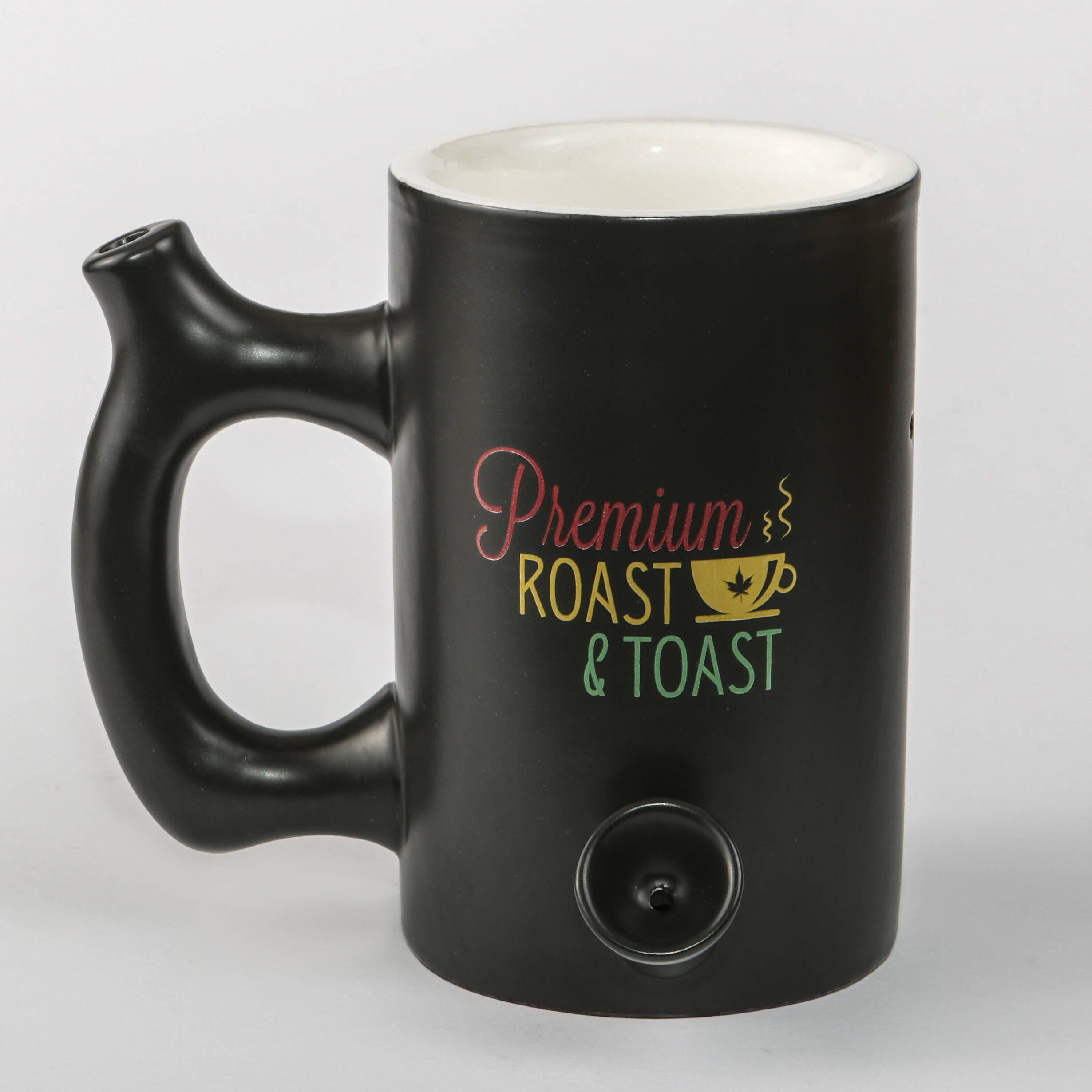 ROAST & TOAST PIPE MUG - SHINY BLACK WITH RASTA COLOR PRINT Main image