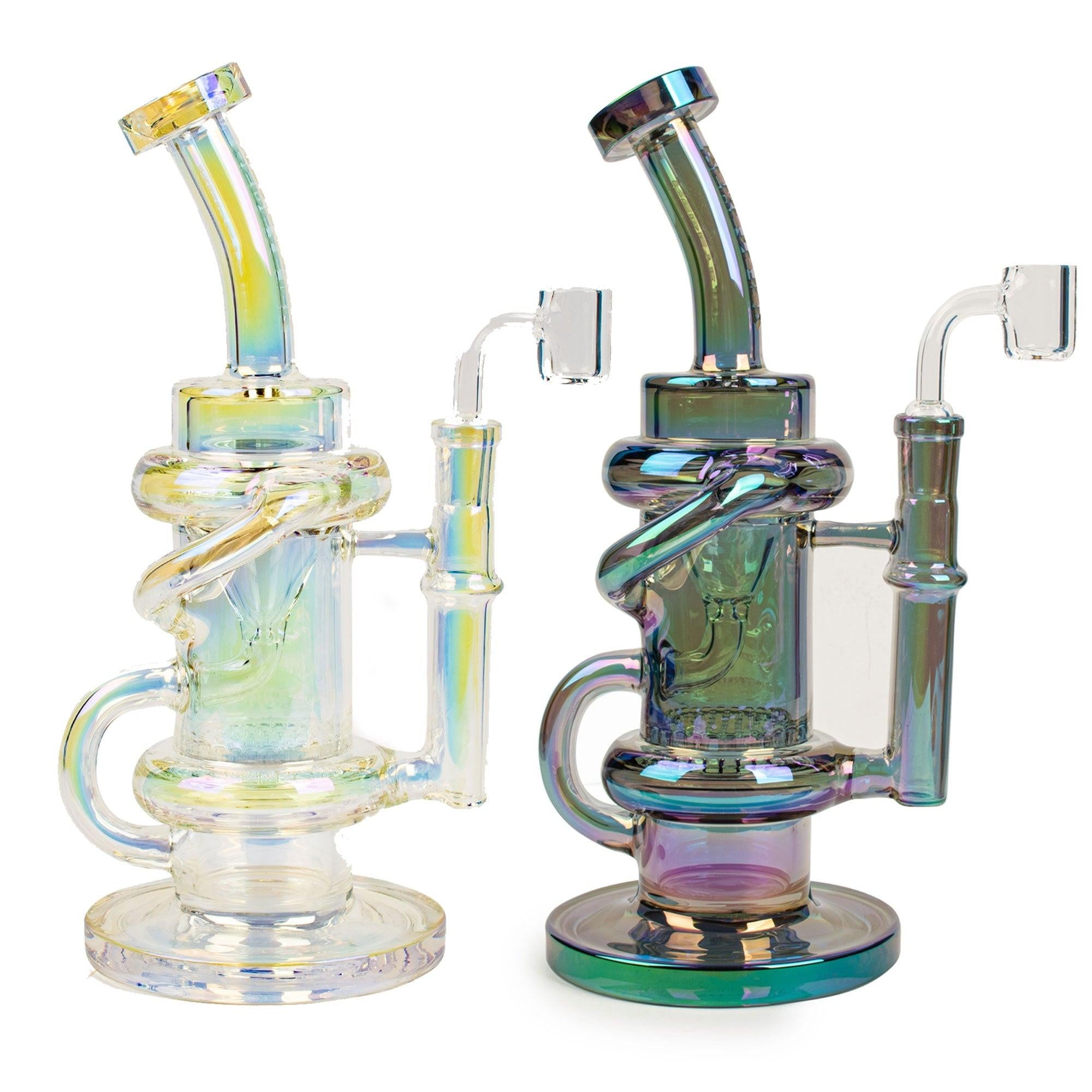 Red Eye Tek® | 9.5" Tall Metallic Terminator Finish Glitch Klein Recycler Rig Main image