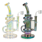 Red Eye Tek® | 9.5" Tall Metallic Terminator Finish Glitch Klein Recycler Rig