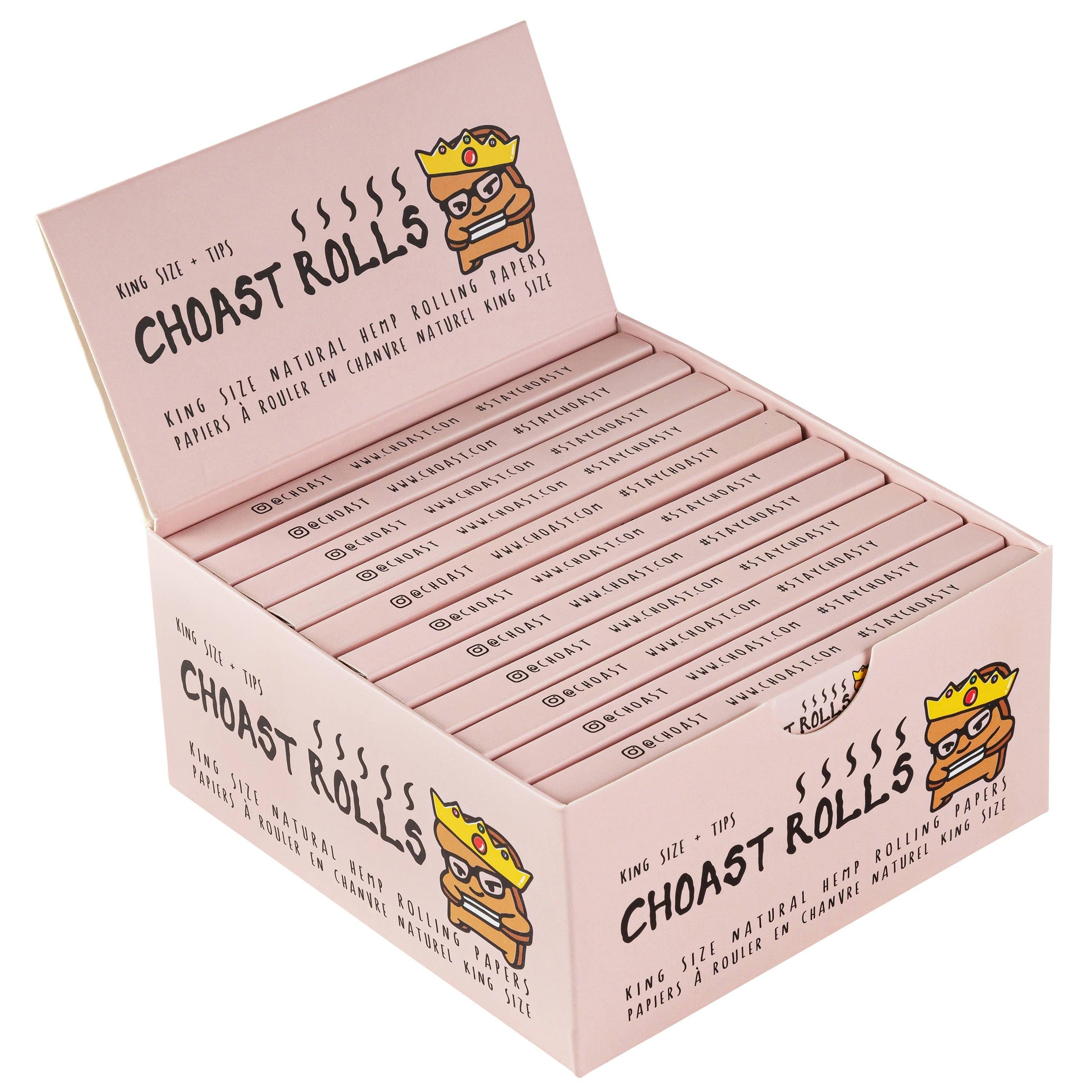 Choast Rolls - King Slim Size - Natural Hemp Papers - 22 Packs Per Carton