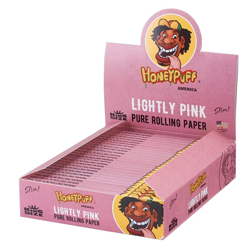 Honey Puff | Rolling Paper King Size – Lightly Pink [P1180-04] - 25 packs Main image