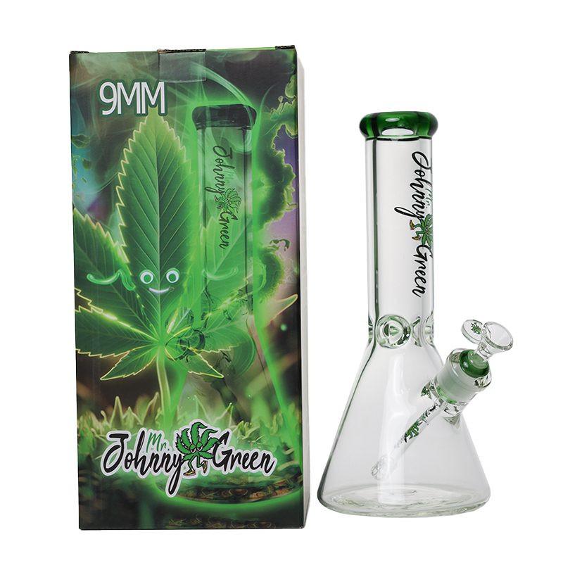 Johnny Green 12″ 9mm Beaker With Elephant Joint With Grid Percolator Slide – Green (MJG-002) Secondary image