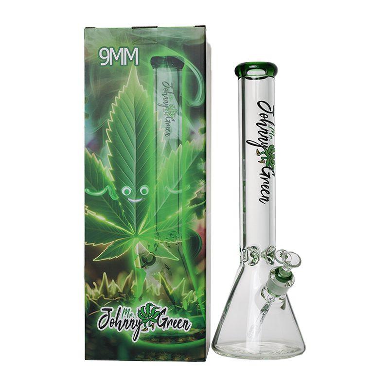 Johnny Green | 16″ 9mm Beaker with Elephant Joint and Grid Percolator Slide – Green (MJG-003) Secondary image