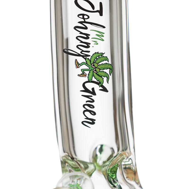 Johnny Green | 10″ 9mm Beaker Bent Neck with Grid Percolator Slide – Green (MJG-006)