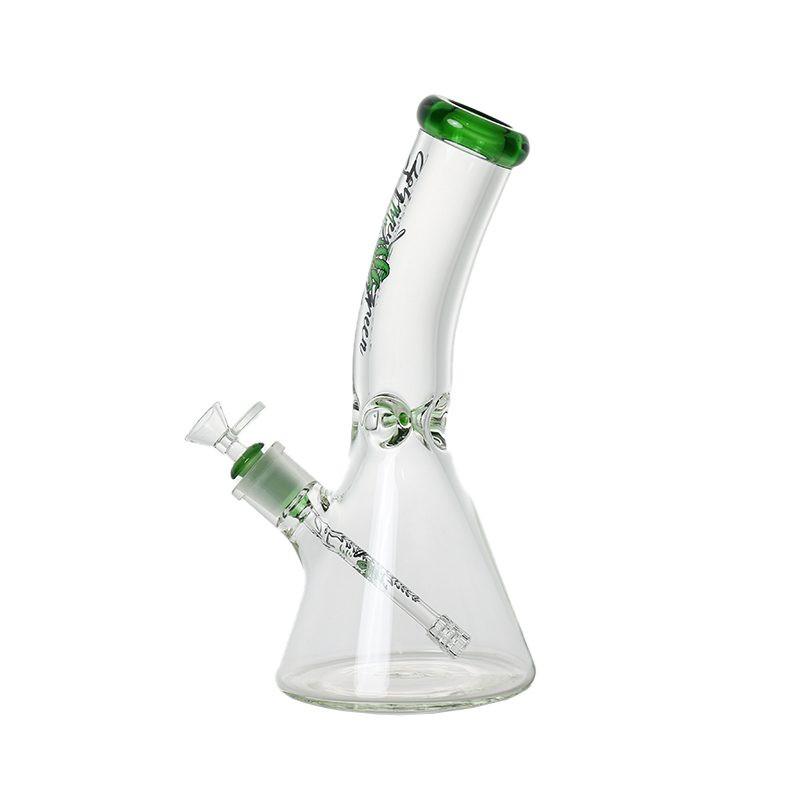 Johnny Green | 12″ 9mm Beaker Bent Neck with Grid Percolator Slide – Green (MJG-007)