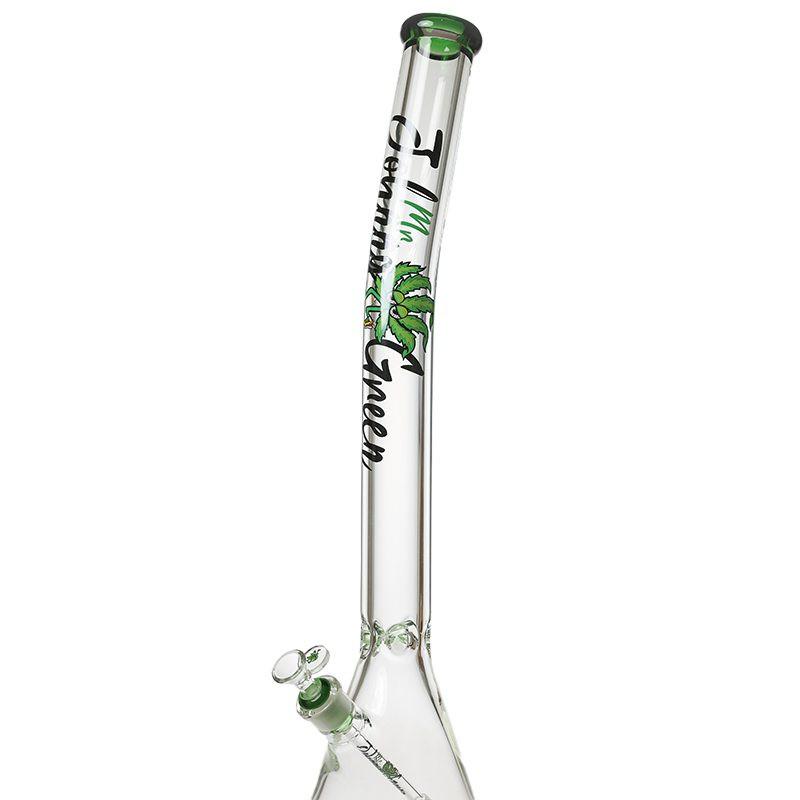 Johnny Green | 24″ Beaker Bong – 9MM Thick Bent Neck with Grid Percolator Slide (MJG-010)