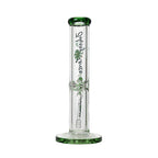 Johnny Green 12″ 9mm Straight Tube with Grid Percolator Slide – Green (MJG-012)