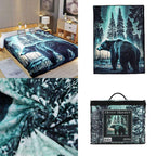 Digital Printed Single layer 1 ply Licensed Fleece Blanket [Combo-B]