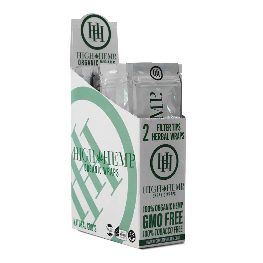 High Hemp | Organic Wraps Wraps – 2 Count (25 Packs / Box).